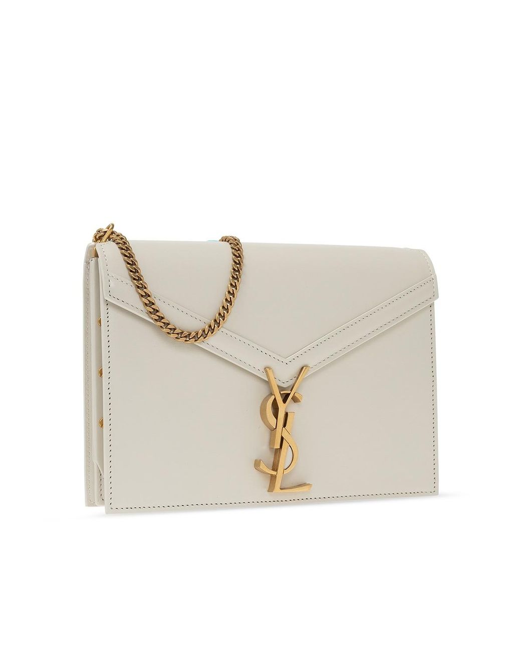 Saint Laurent Natural Cassandra Monogram Shoulder Bag
