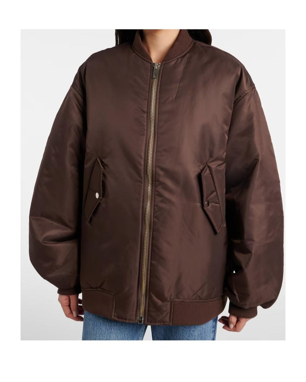 Frankie Shop Brown Astra Bomber Jacket