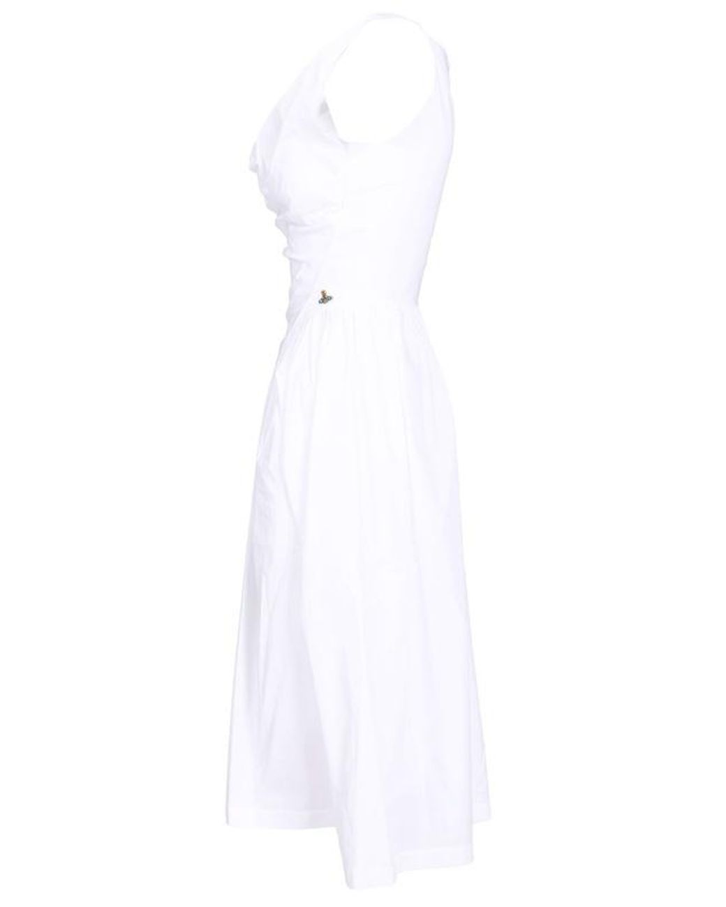 Vivienne Westwood White Sunday Draped Midi Dress