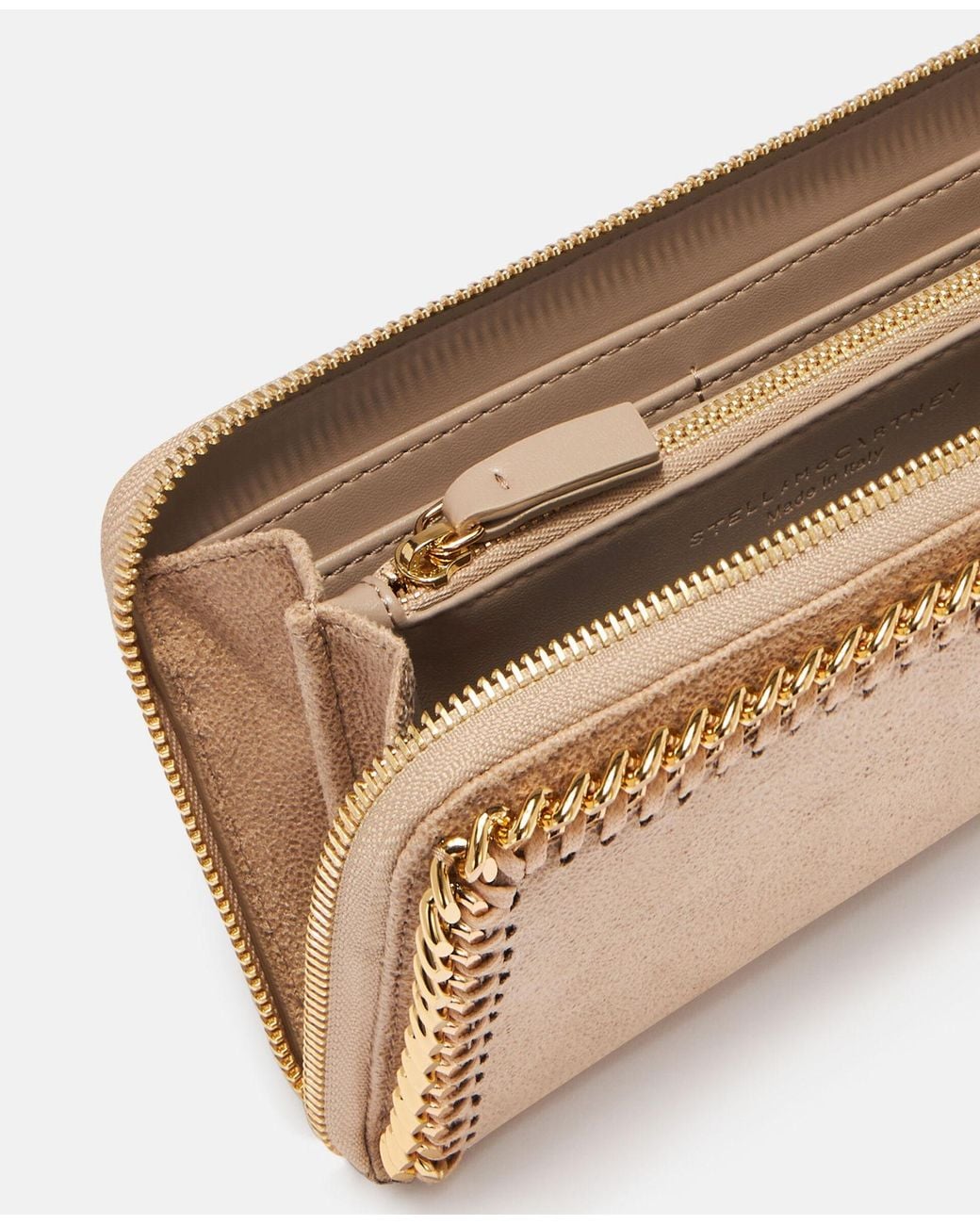 Stella McCartney Natural Falabella Zipped Continental Wallet