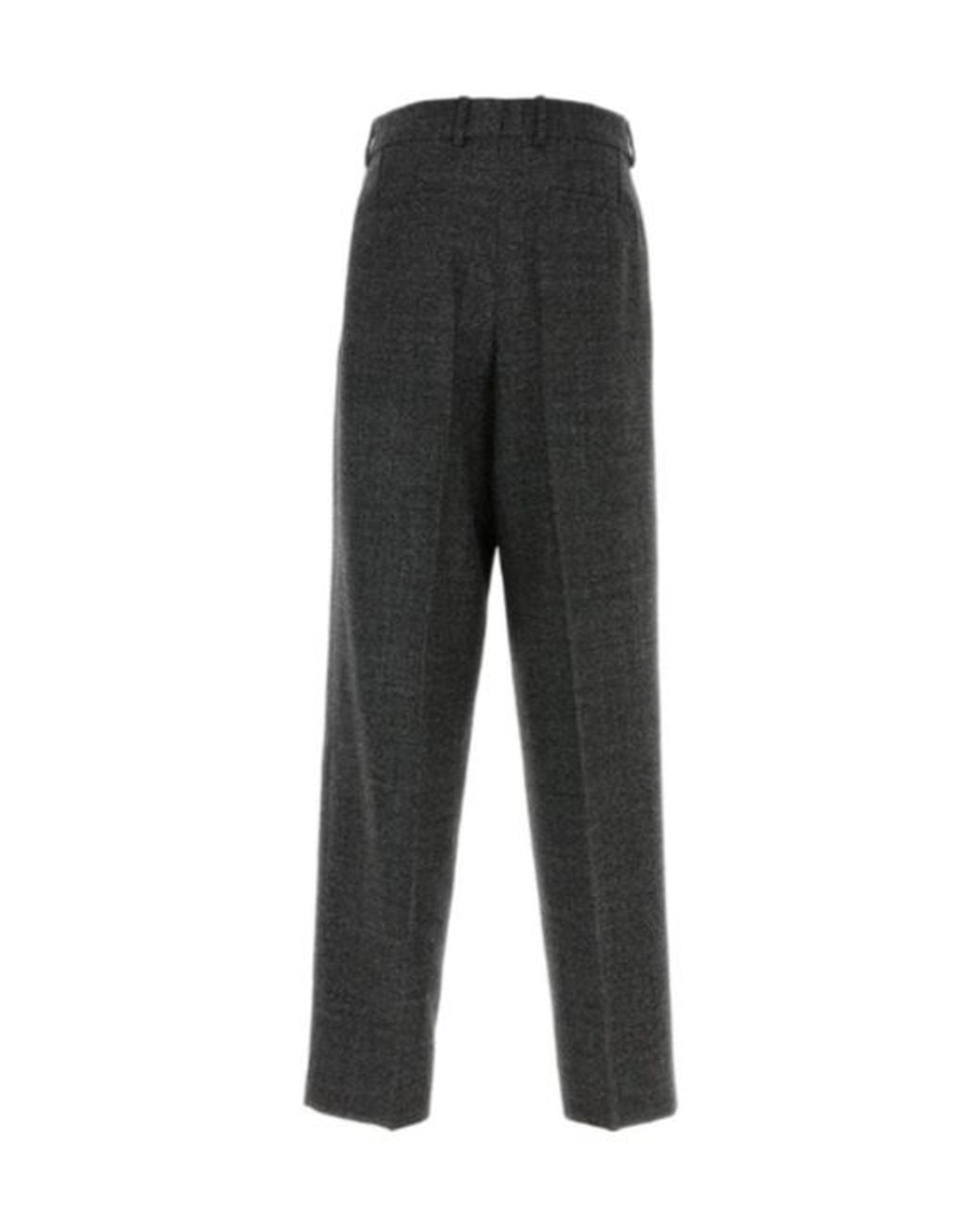 Dolce & Gabbana Gray Pleated Pants for men