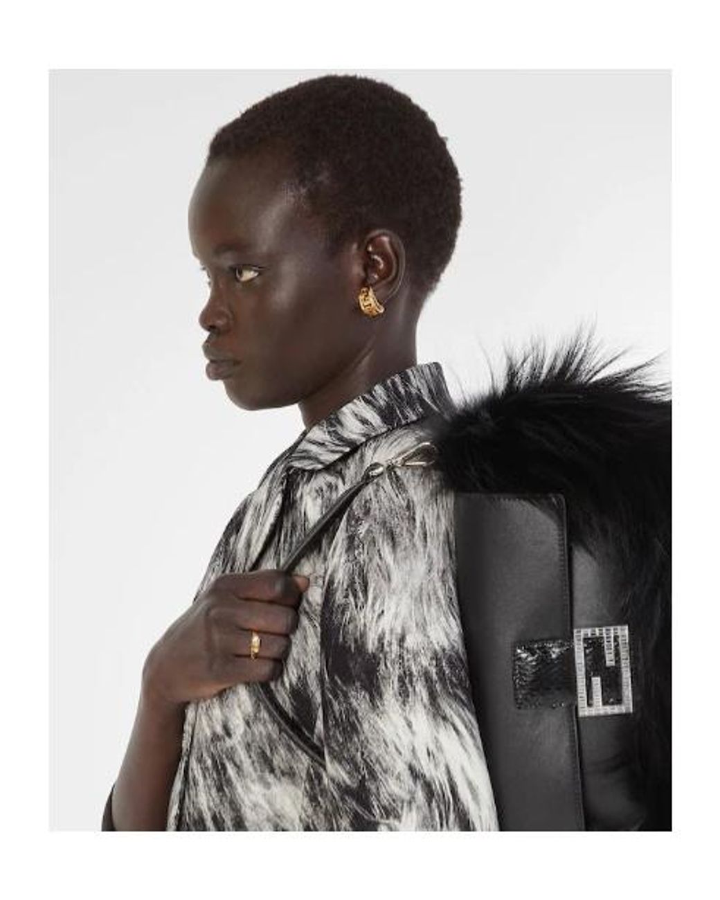 Fendi Metallic O'Lock Earrings