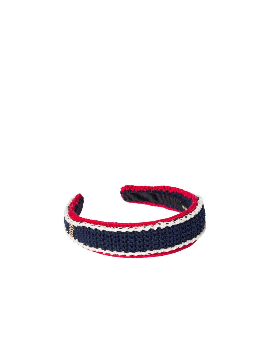 Miu Miu White Crochet Patterned Headband