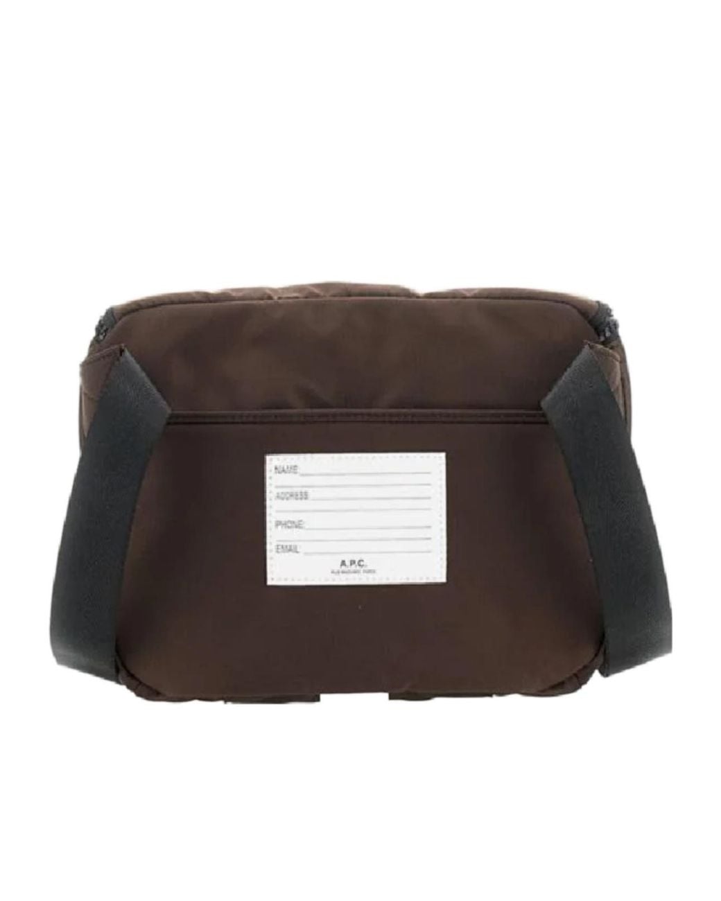 A.P.C. Brown Buckled Zip-Up Messenger Bag for men