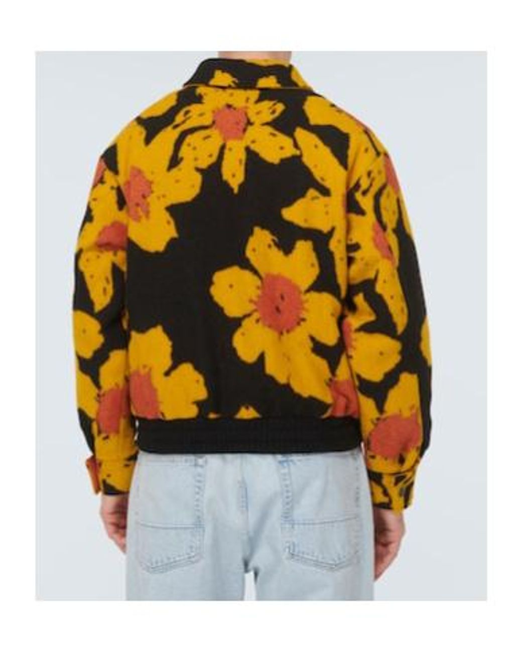 The Elder Statesman Yellow Senna Wool And Cashmere Bomber Jacket for men