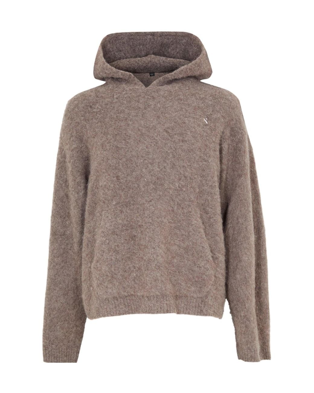 Represent Brown Hooded Knitted Sweater for men