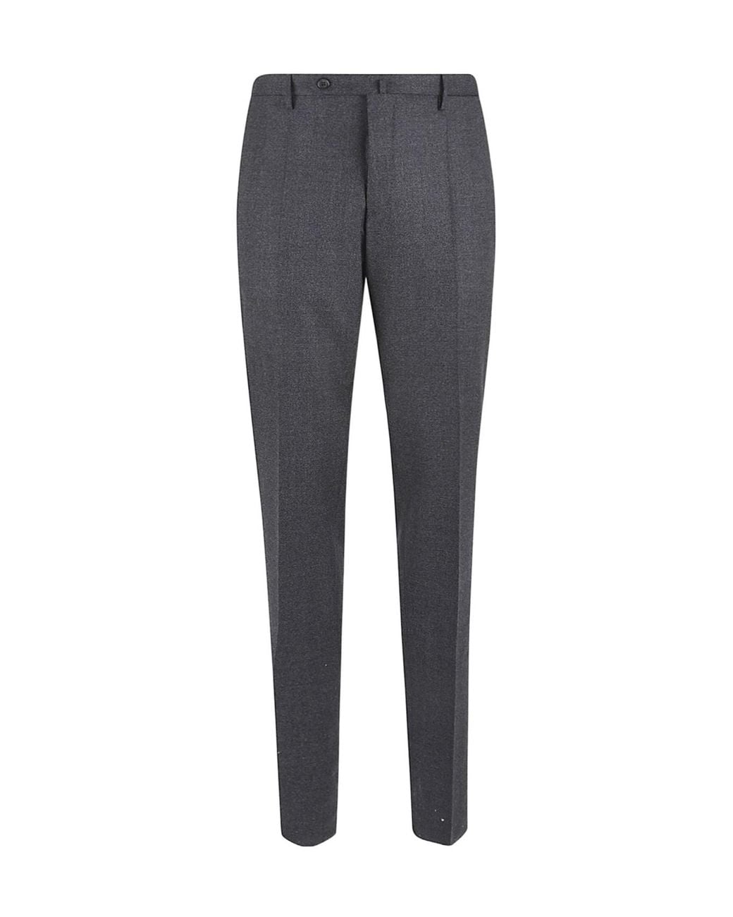 Incotex Gray Textured Wool Pants for men