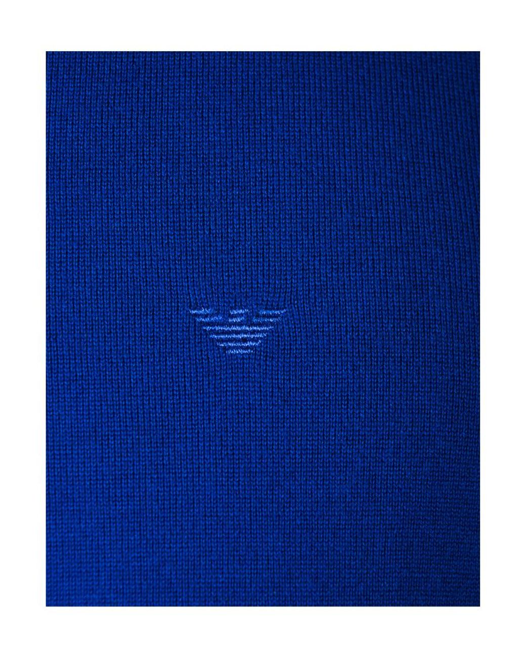 Emporio Armani Blue High-Neck Sweater for men