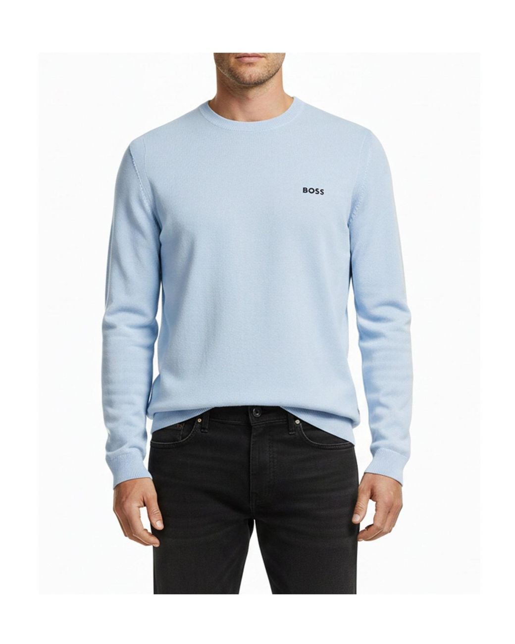 Boss Blue Comfortable Pullover for men
