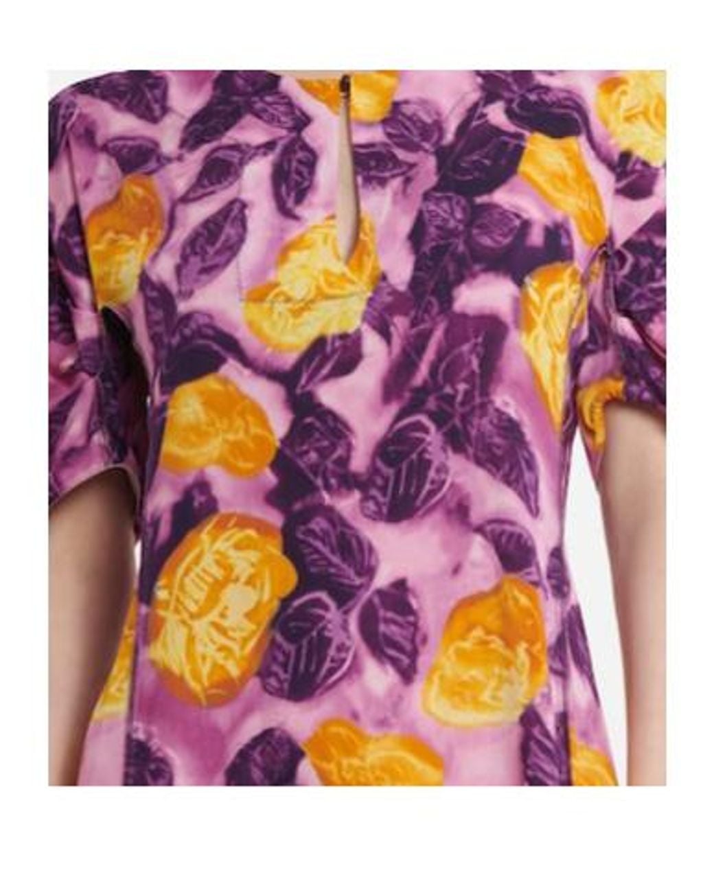 Marni Purple Floral Midi Dress