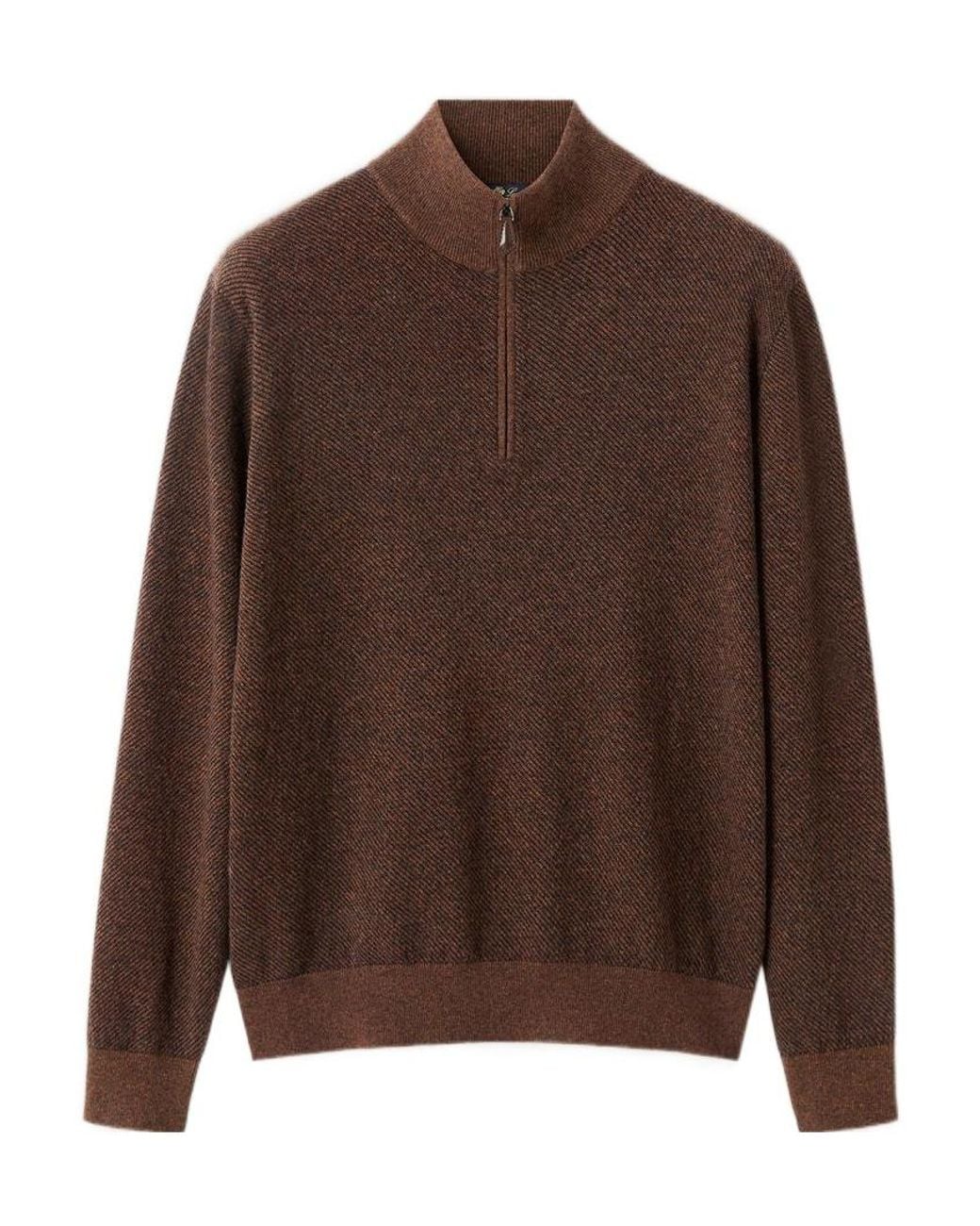 Loro Piana Brown Roadster Sweater for men