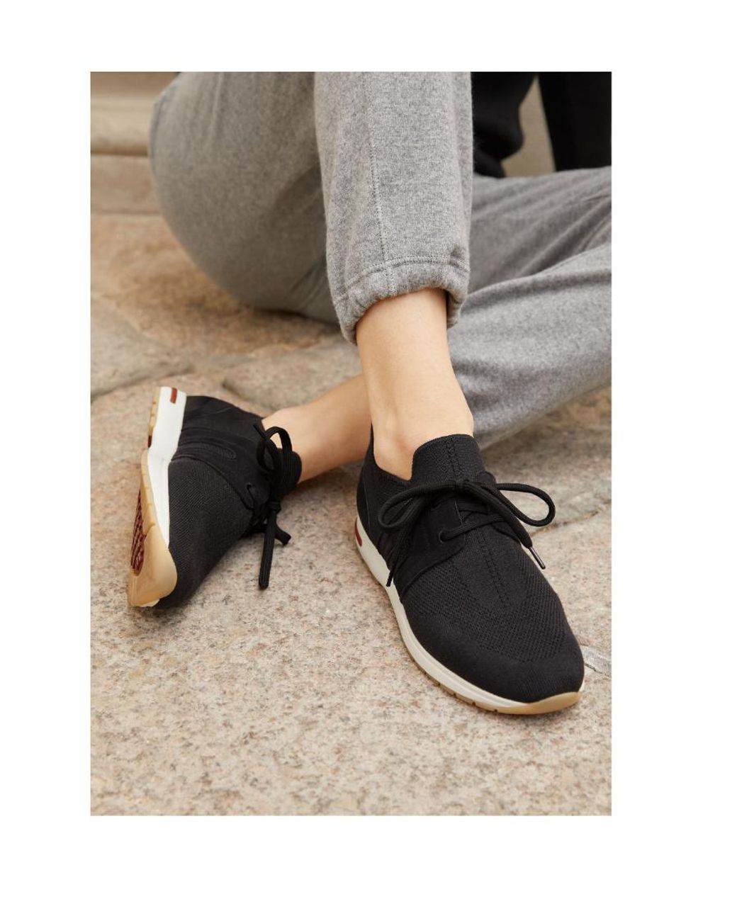 Loro Piana Black 360 Lp Lady Flexy Walk Sneakers