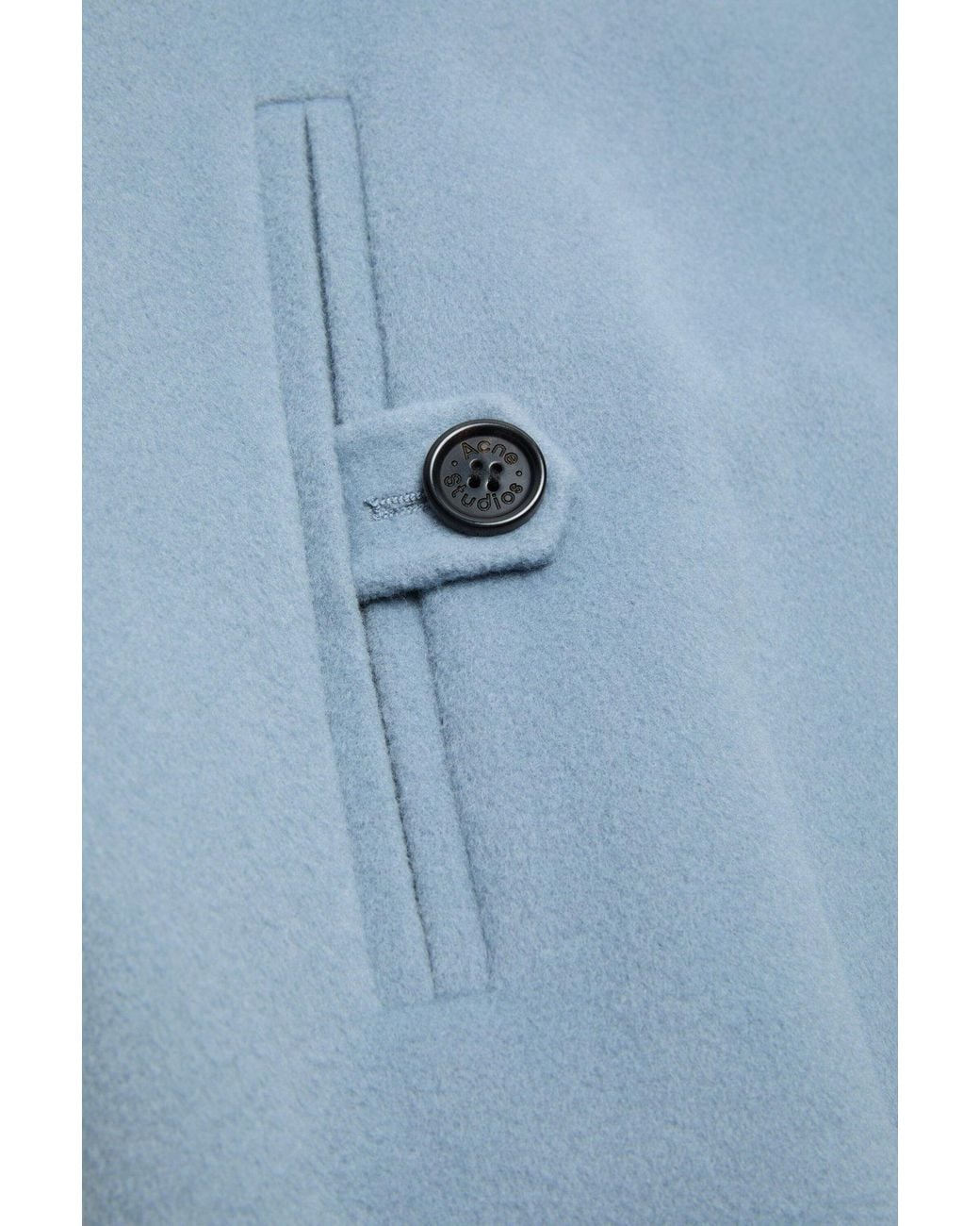 Acne Blue Zip-Up Wool Jacket for men