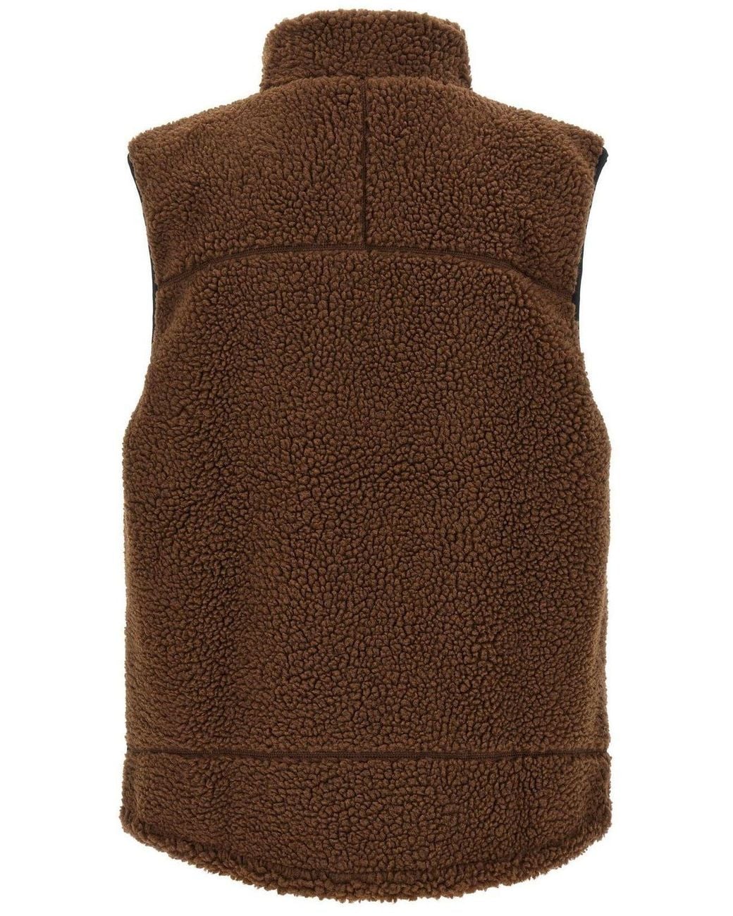 Gramicci Brown Reversible Sherpa Vest Jacket for men
