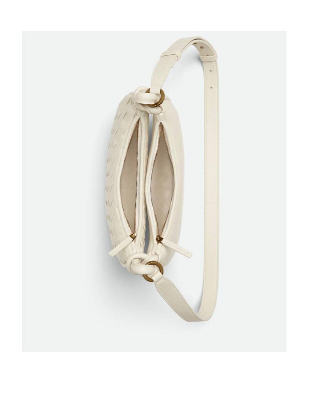 Bottega Veneta White Gemelli Intrecciato Shoulder Bag