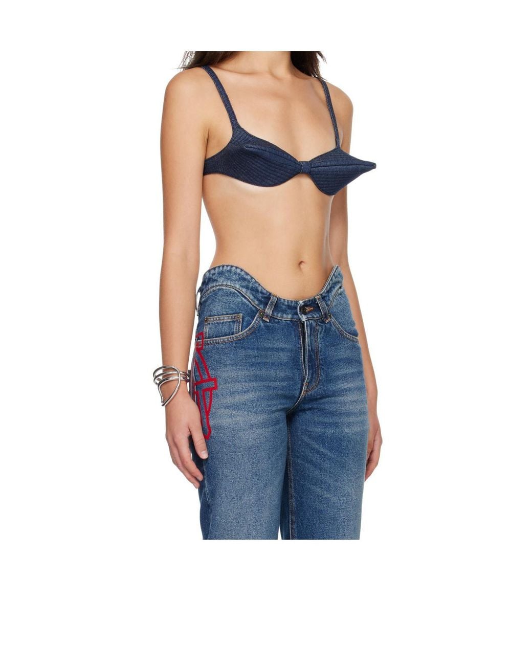 Jean Paul Gaultier Blue Conic Top