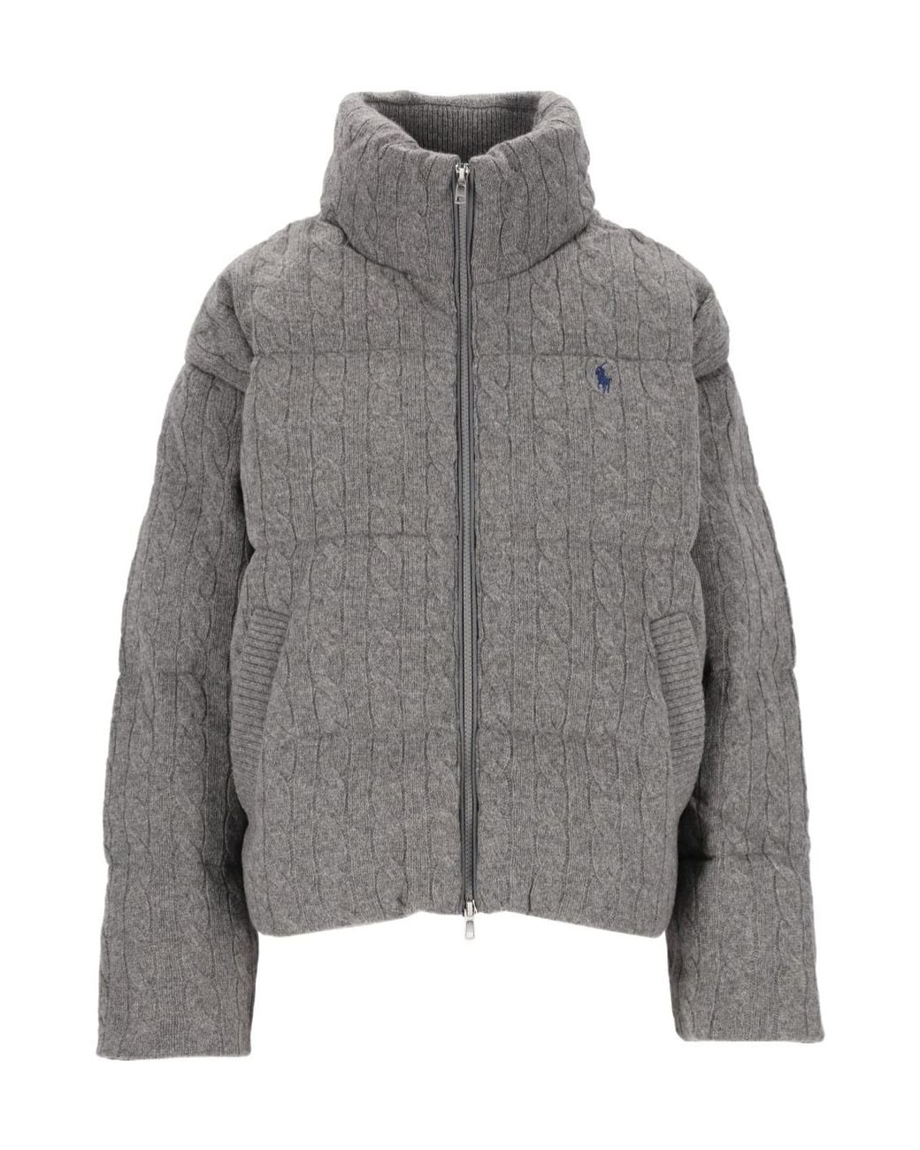 Polo Ralph Lauren Gray Cable-Knit Cardigan