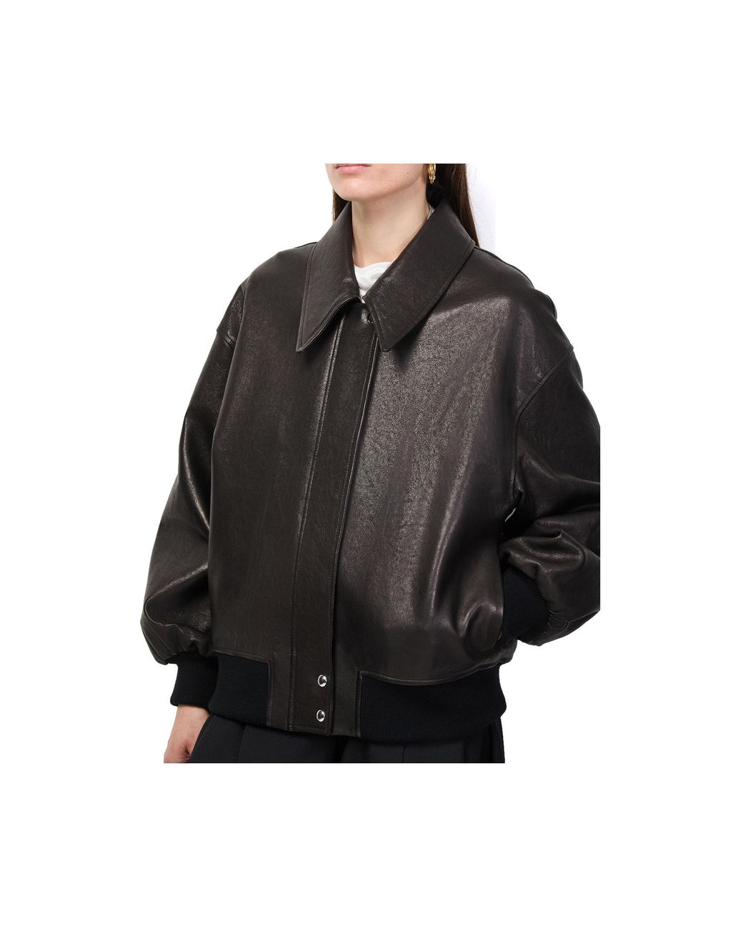 Khaite Black Shelman Leather Jacket