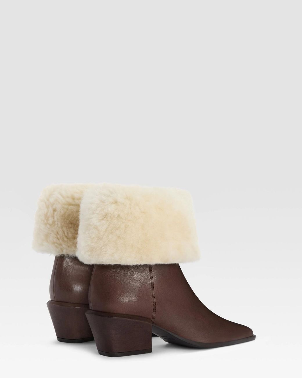 Paris Texas Natural Bettina Shearling Ankle Boots