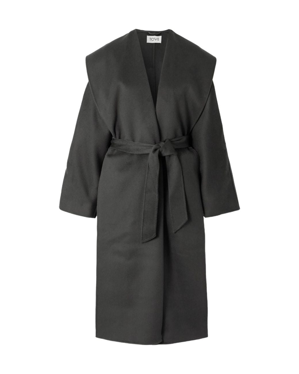 TOVE Black Fenn Wool-Blend Coat