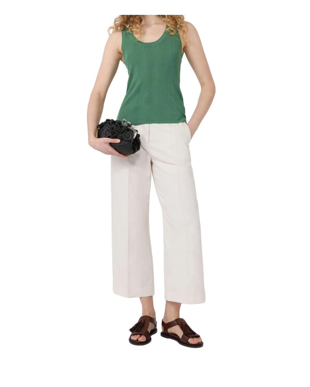 Weekend by Maxmara White Wide-Leg Trousers