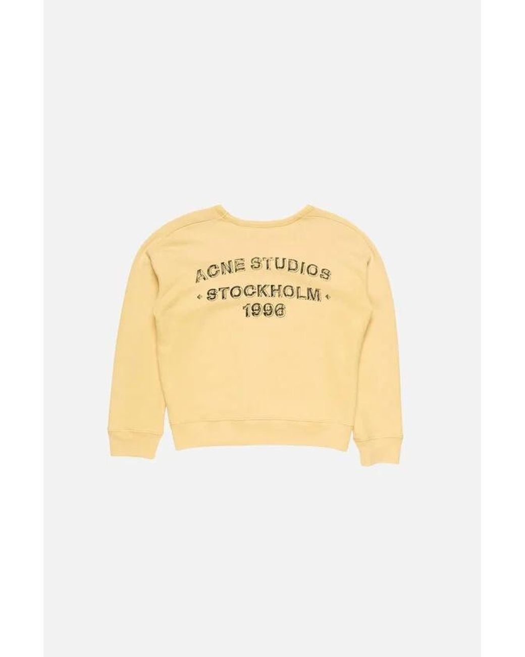 Acne Natural Logo Back Sweatshirt for men