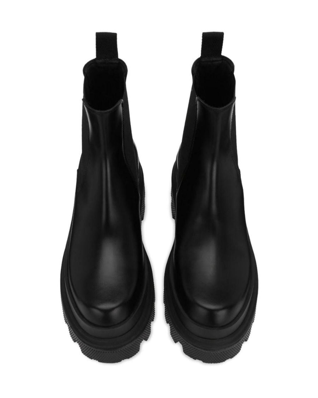 Dolce & Gabbana Black Brushed Calfskin Chelsea Boots for men