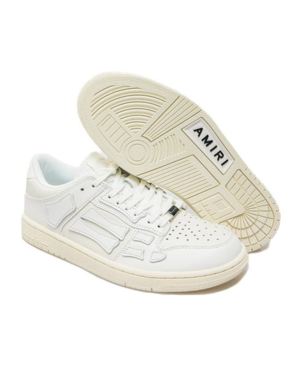 Amiri White Bone Patch Low-Top Sneakers for men