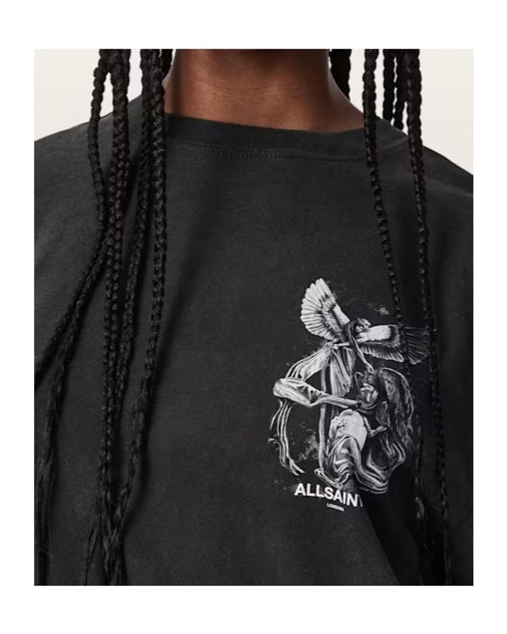 AllSaints Black Short-Sleeved T-Shirt