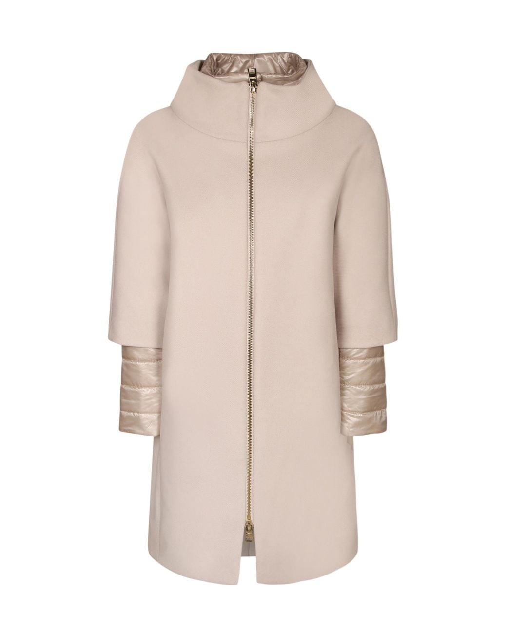 Herno Natural Layered Zipped Coat