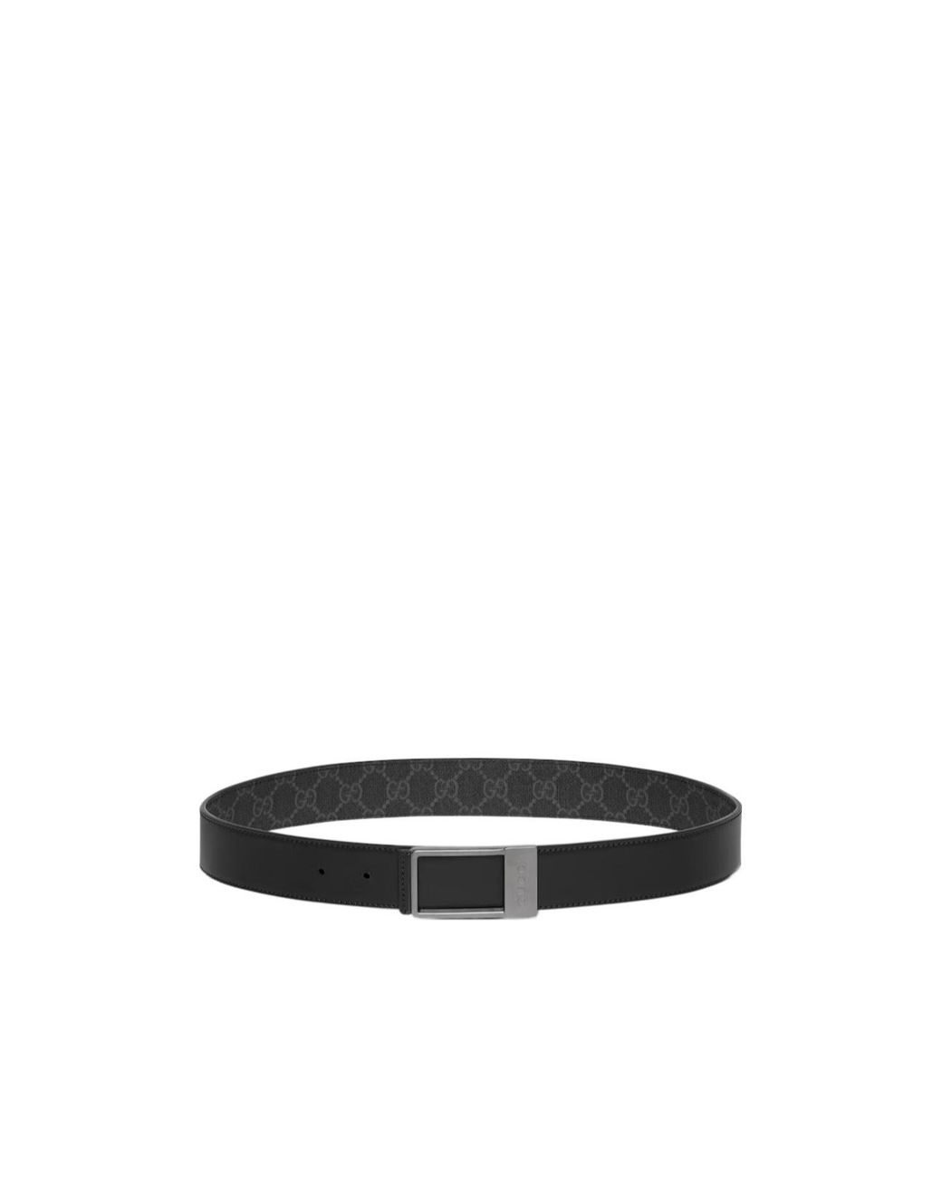 Gucci White Monogrammed Square Buckled Belt for men