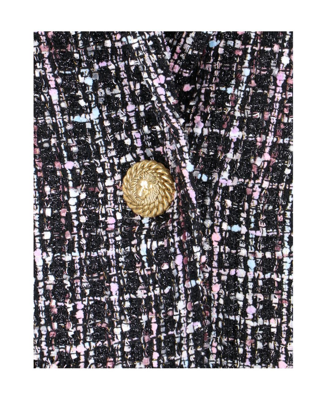 Balmain Black Single Breasted Tweed Jacket