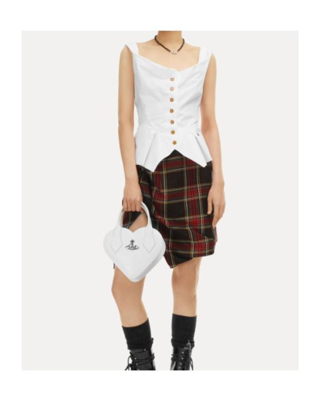 Vivienne Westwood White Square-Neck Button Down Top