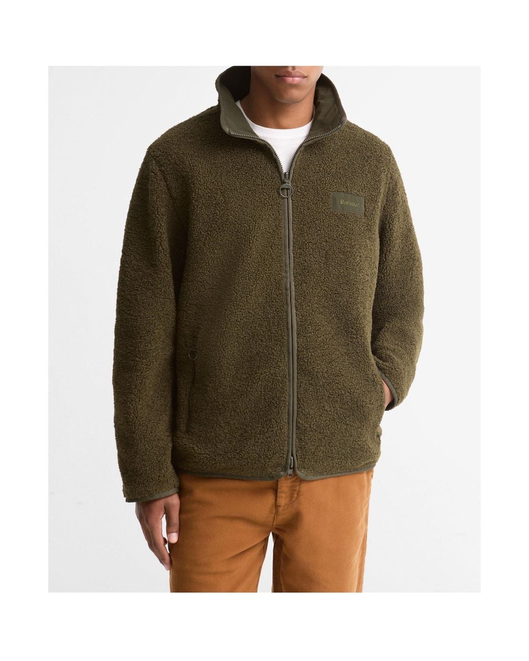 Barbour Green Reversible Fleece Jacket for men