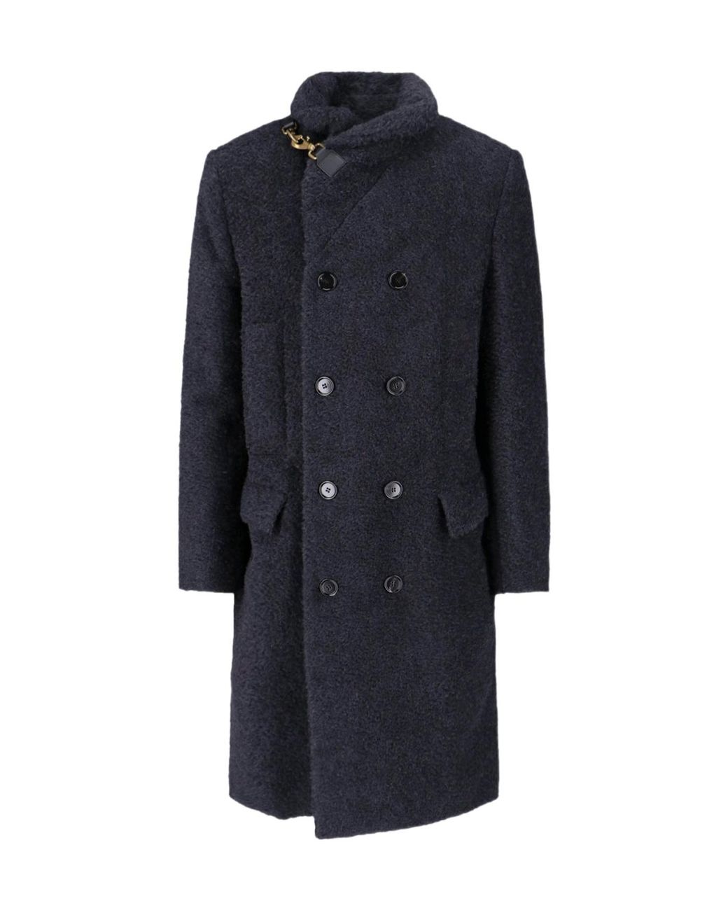 Burberry Blue Double Breasted Long Sleeved Coat for men