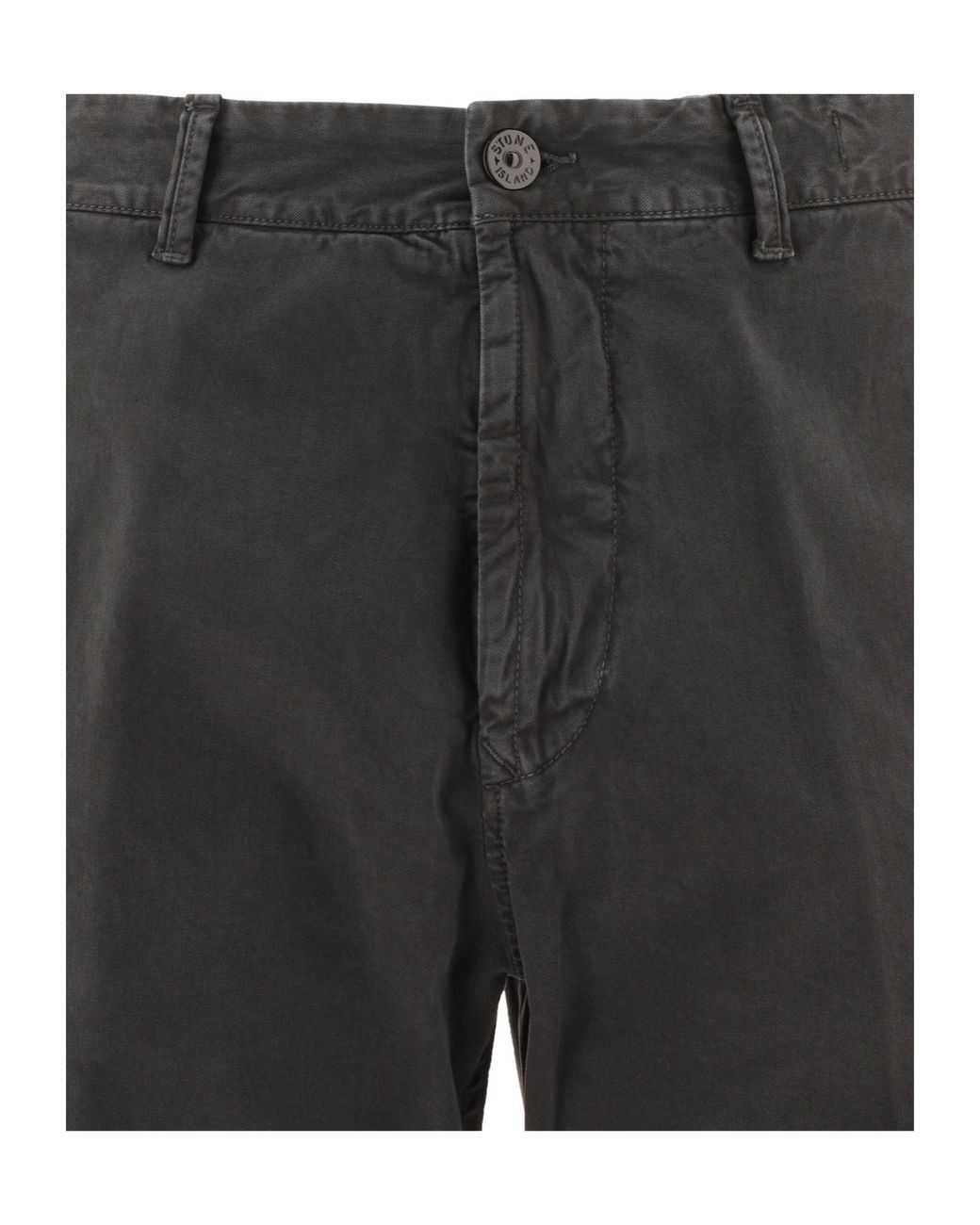 Stone Island Gray Compass-Badge Cargo Trousers for men