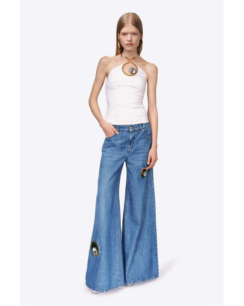 Area Blue Wide-Leg Jeans
