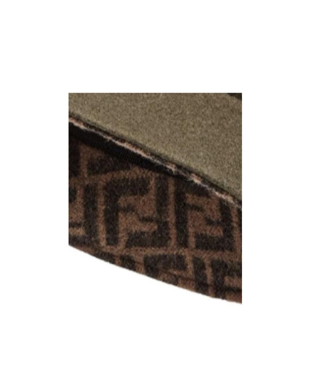 Fendi Brown Wool And Silk Bucket Hat