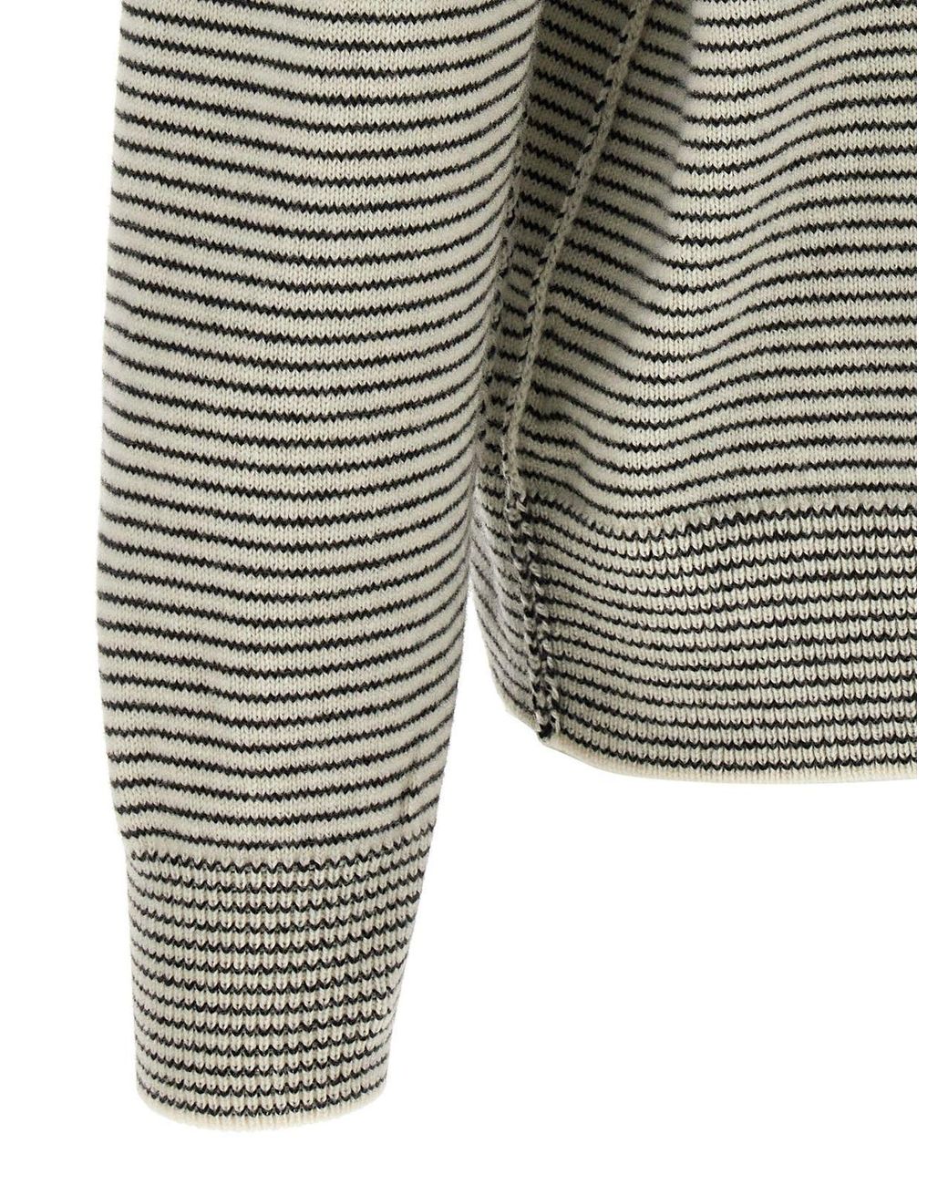 mfpen Gray Charming Striped Polo Sweater for men