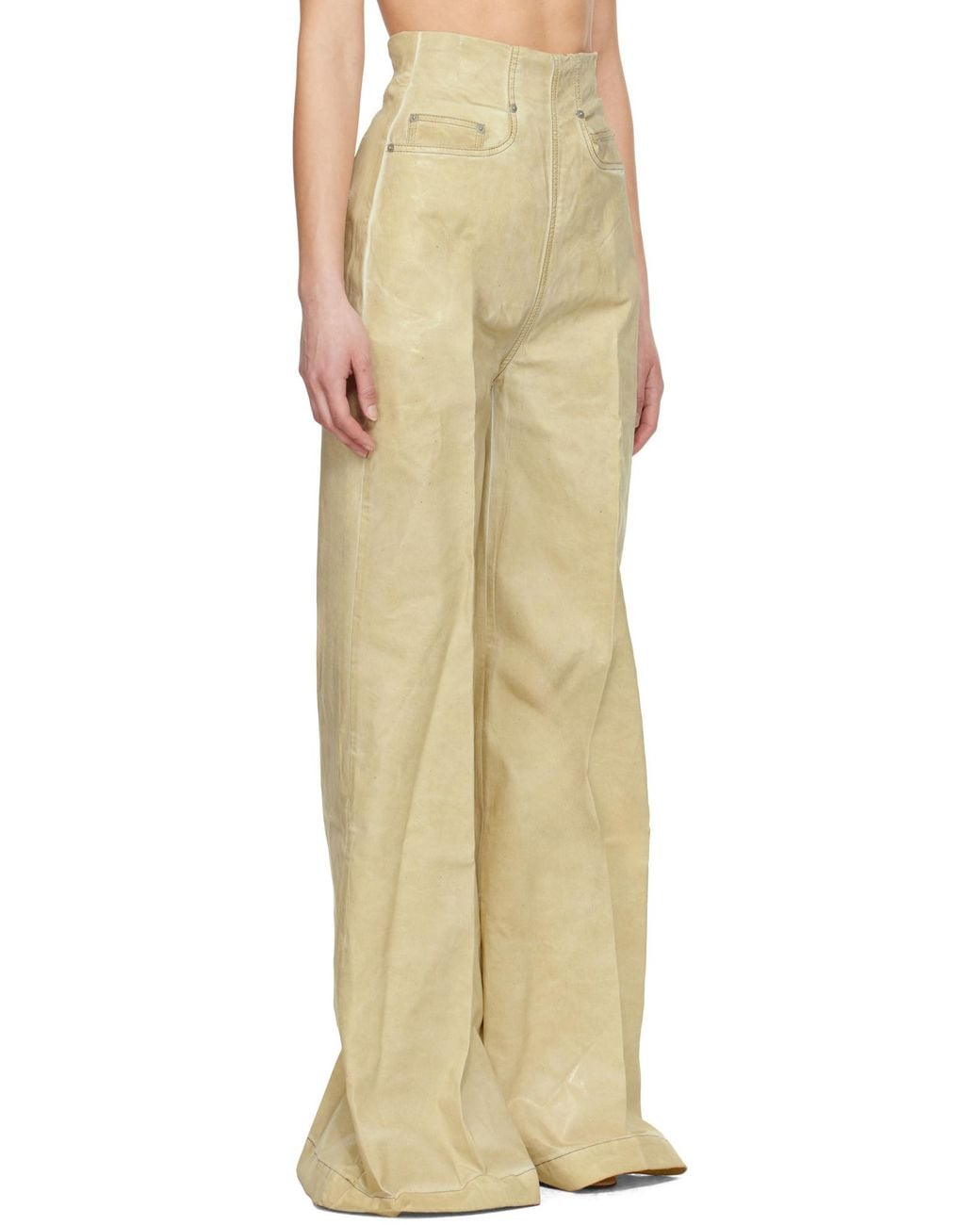 Rick Owens Natural Hollywood Dirt Cooper Jeans