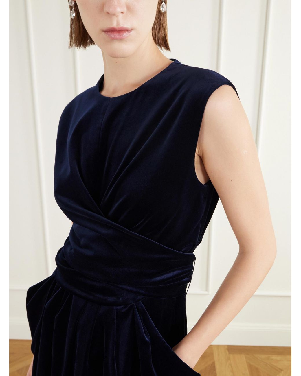 Altuzarra Blue Velvet Midi Dress