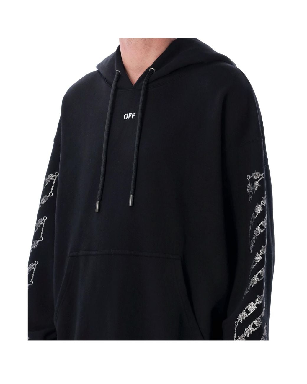 Off-White c/o Virgil Abloh Blue Chain Arrow Skate Hoodie for men