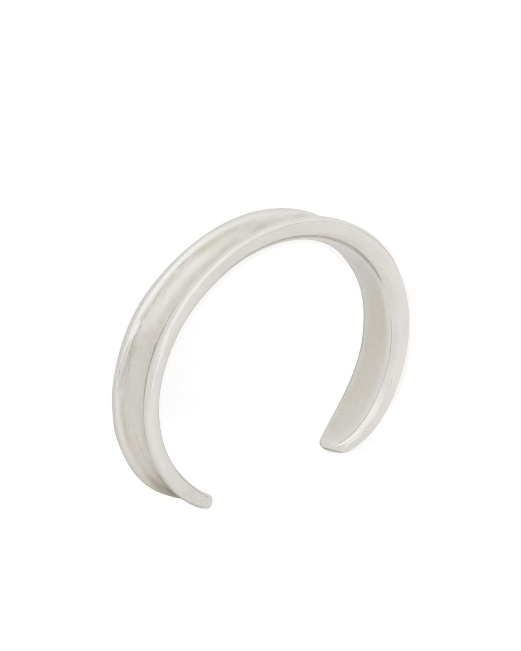 Saint Laurent White Groove Cuff for men