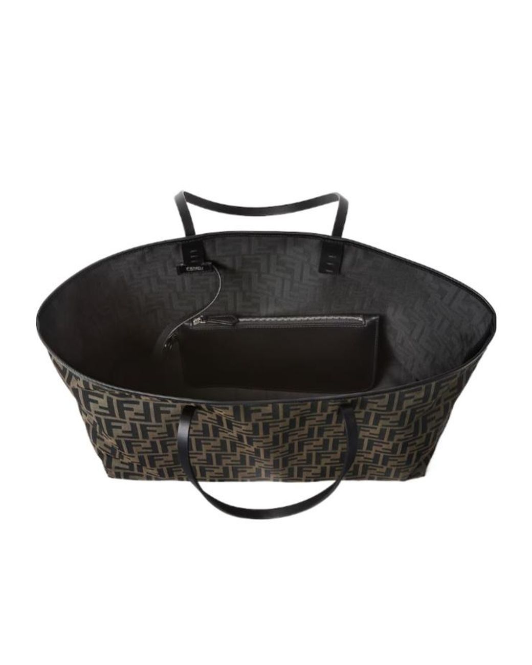 Fendi Black Ff Zucca Superlight Fabric Shopper