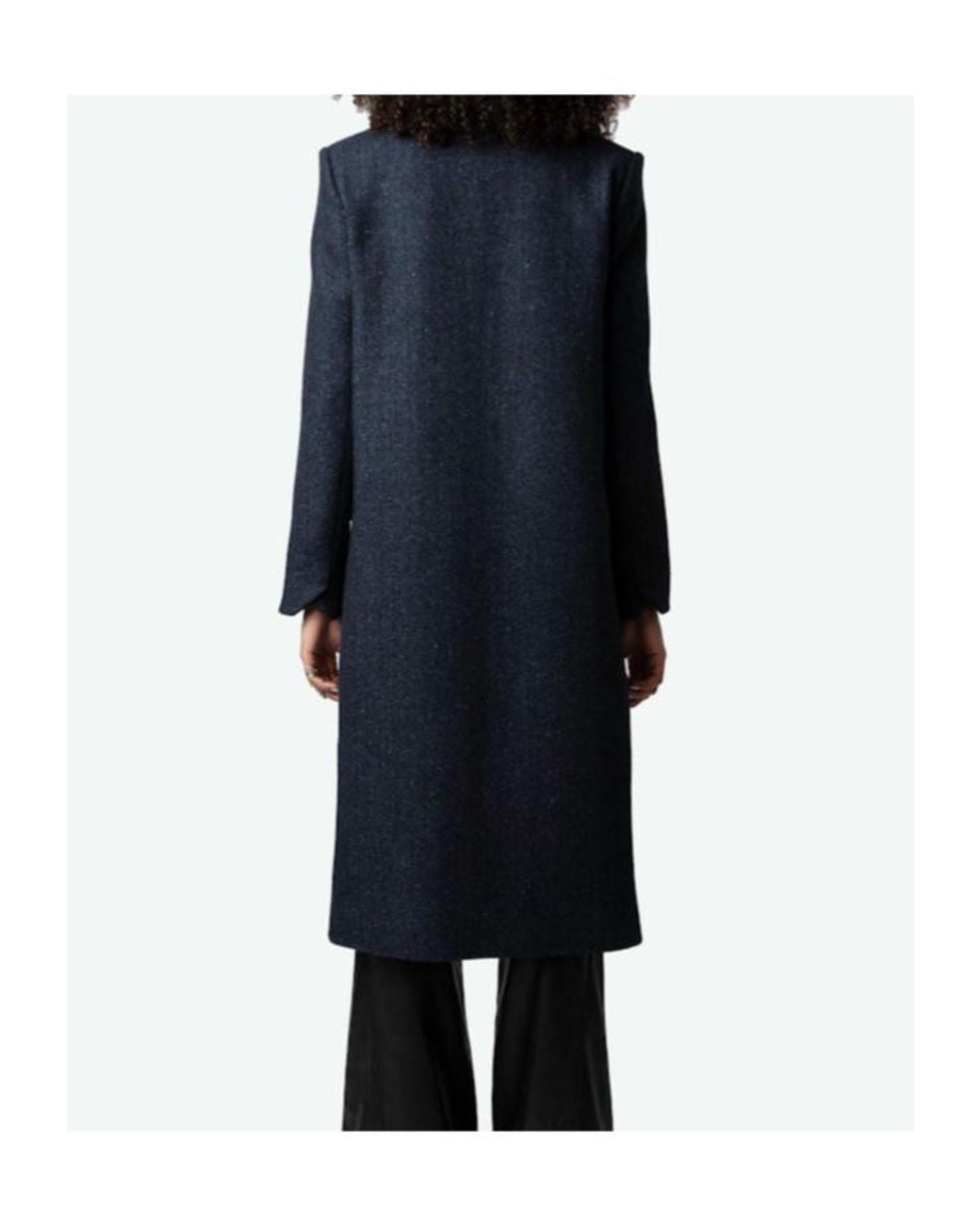 Zadig & Voltaire Blue Mio Single-Breasted Coat