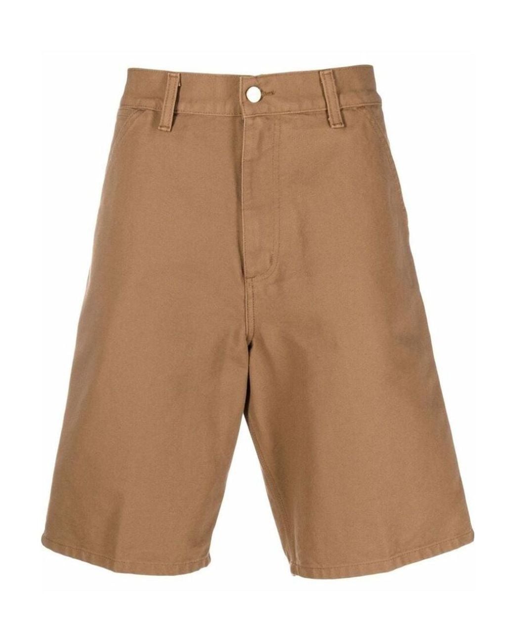 Carhartt Brown Logo Patch Chino Shorts for men