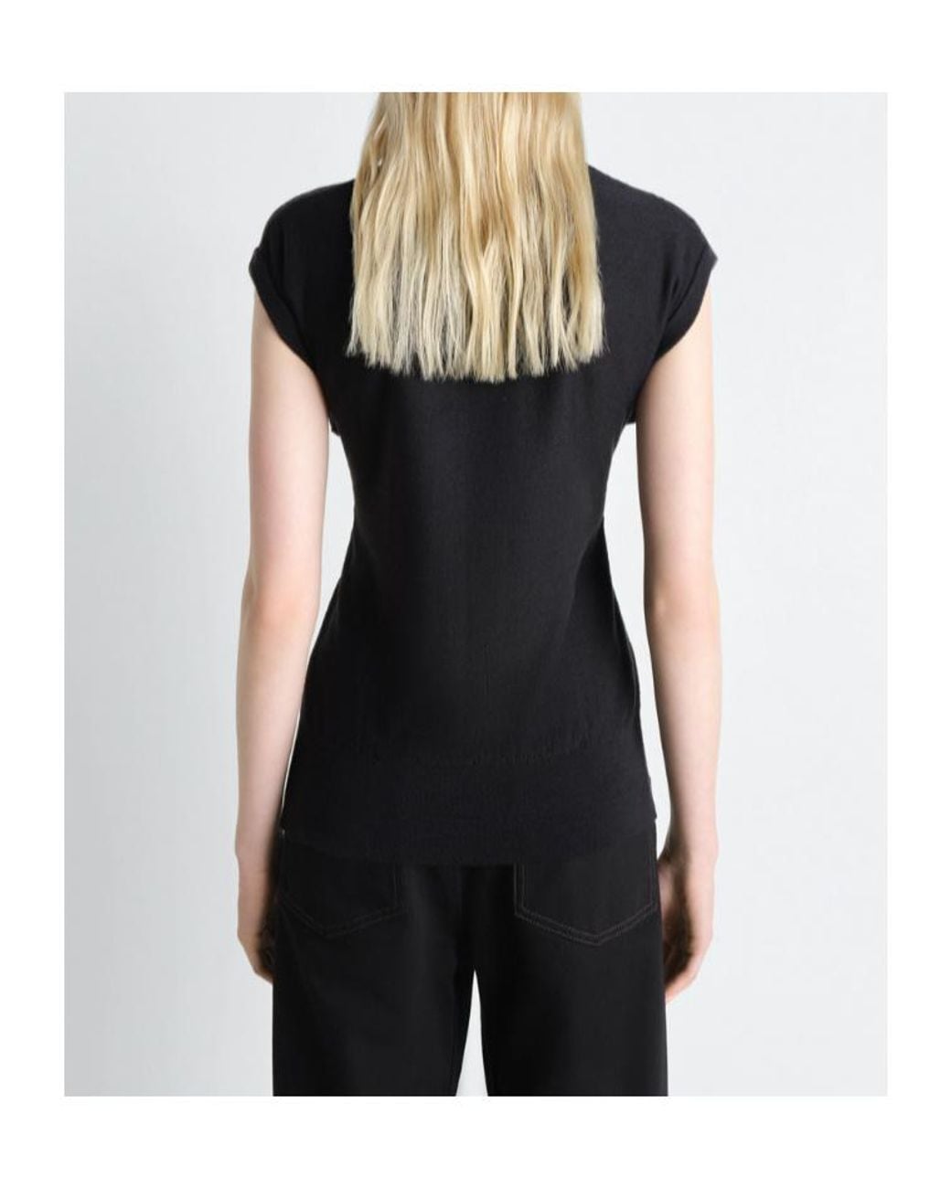 Lemaire Black Sleeveless Buttoned Knitted Top