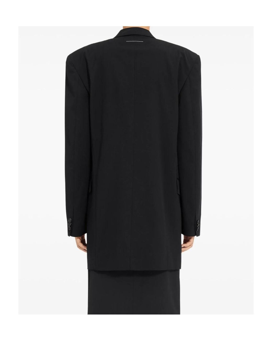 MM6 by Maison Margiela Black Technical Poplin Blazer Dress