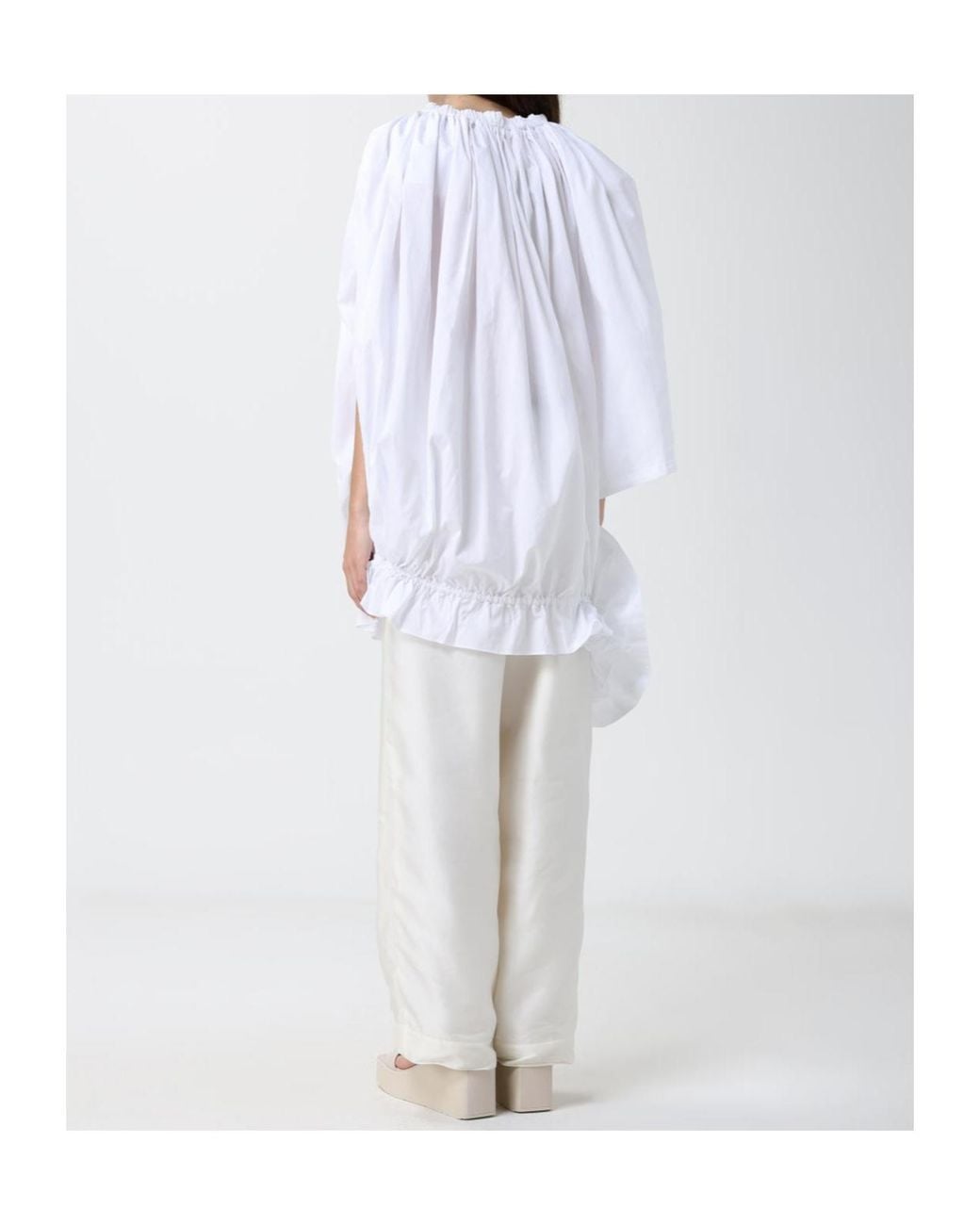 Comme des Garçons White Crew Neck Top
