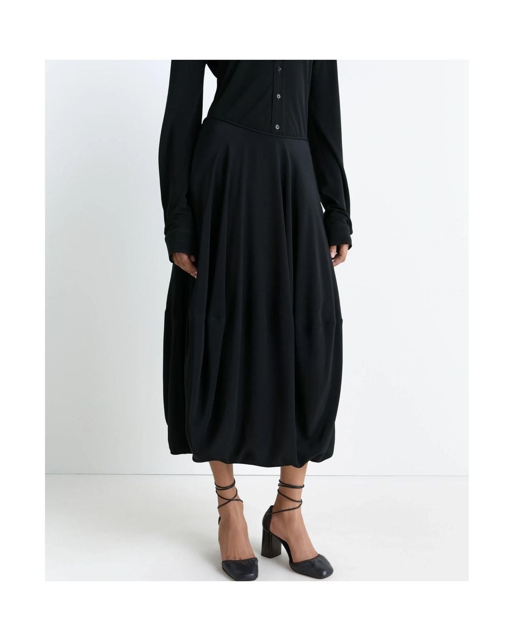 Lemaire Black Long Balloon Skirt